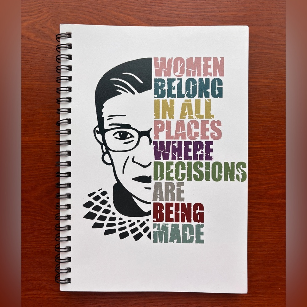 Supreme Court Justice RBG Spiral Notebook NEW Feminist